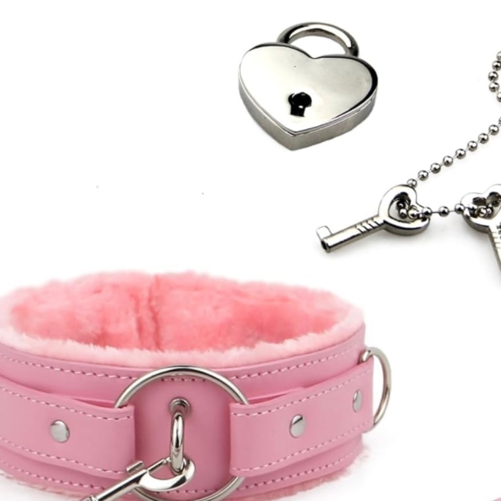 Pink Fuzzy Goth Collar